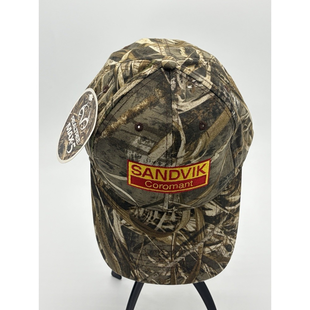 Realtree Max 5 Camo Hat Sandvik Coromant New with Tags NWT Hunting Strapback Cap